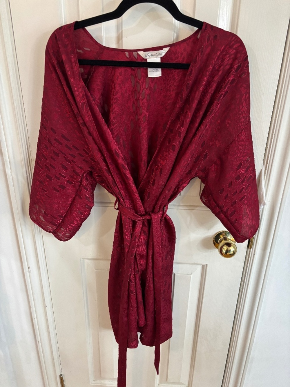 Vintage 1980s maroon semi seethru robe * accepting offers